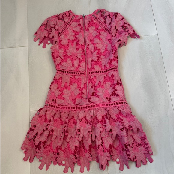 Avara Luxory High Quality Pink Women Lace Dress - Picture 7 of 8